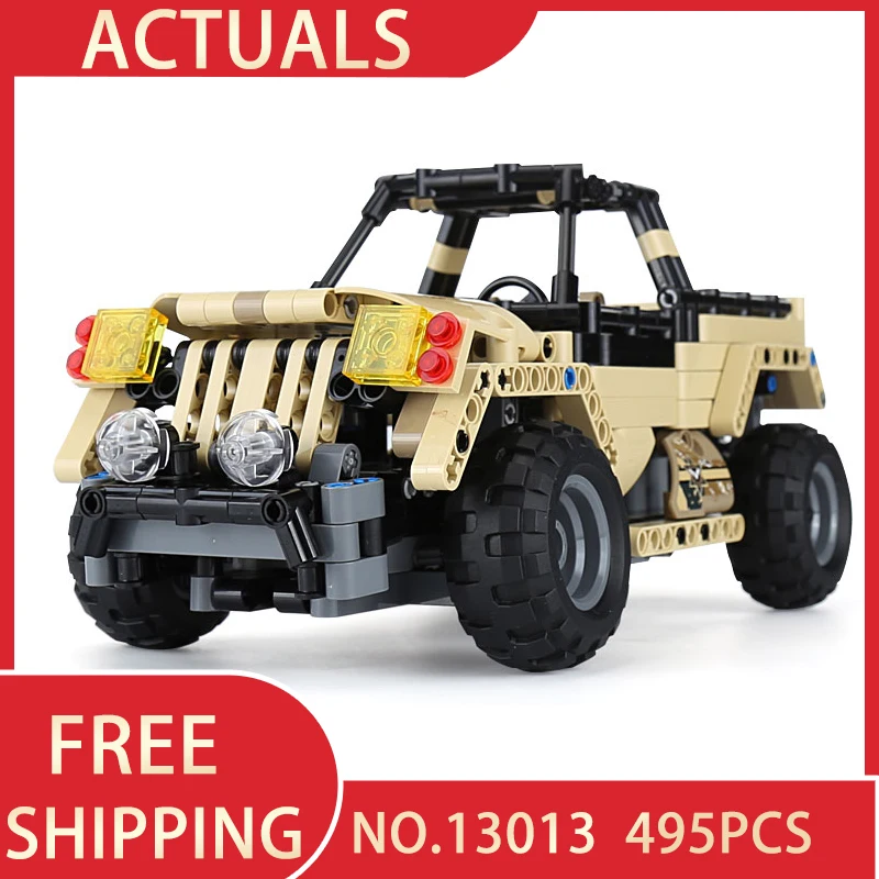 Legoing 13013 The Military Pickup Truck Set Compatible with Legoing Building Blocks Bricks Kid Christmas Toys With USB Charger
