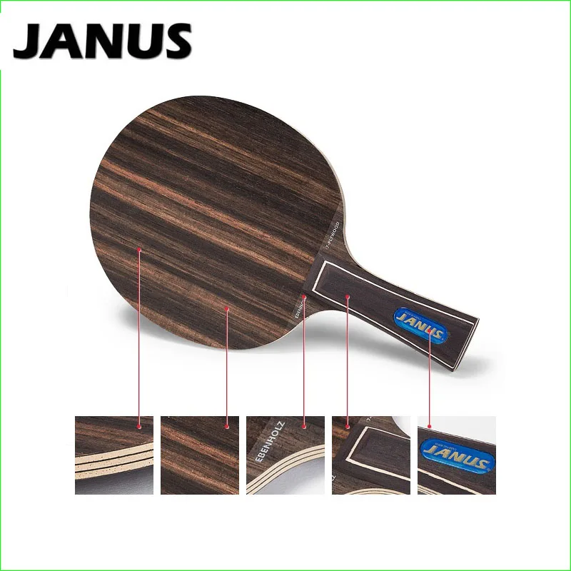 المهنية مقبض طويل بينغ بونغ مجداف أسود خشب الصندل تنس طاولة مضرب 7 طبقة سريع هجوم حلقة