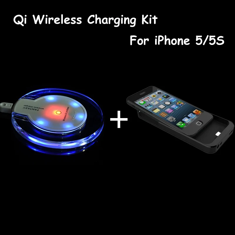 Qi Wireless Charger Pad + Charging Case Receiver For