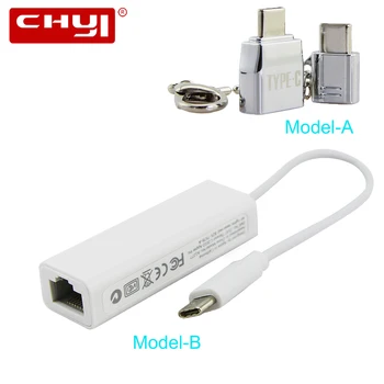 

CHYI USB-C To Rj45 Erthernet Lan Adapter USB C To USB2.0 Micro USB Hub 10/100Mbps Network Card Lan Adapter For PC Macbook Pro
