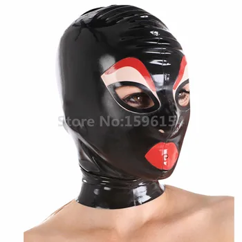 

Sexy Latex Hood Rubber Fetish Mask Catwoman Costumes Cosplay Mask LM148