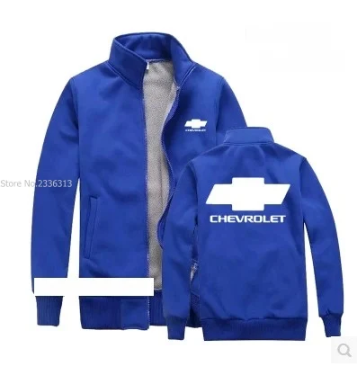 Для зимних и осенних 4S магазин сплошной цвет Chevrolet Толстовка комбинезоны для мужчин и женщин плюс бархат одежда куртки пальто