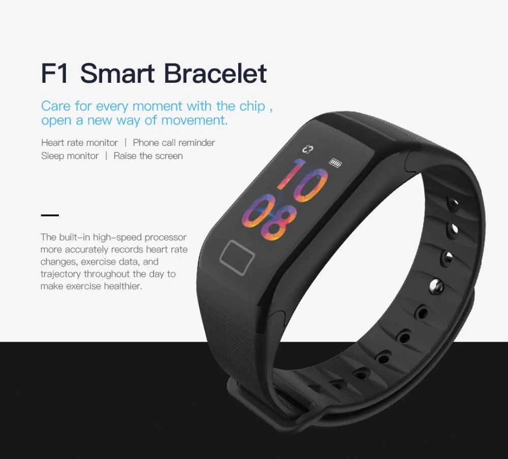 F1 Смарт Пульса крови Давление браслет для мониторинга Bluetooth Smart Electronics наручный