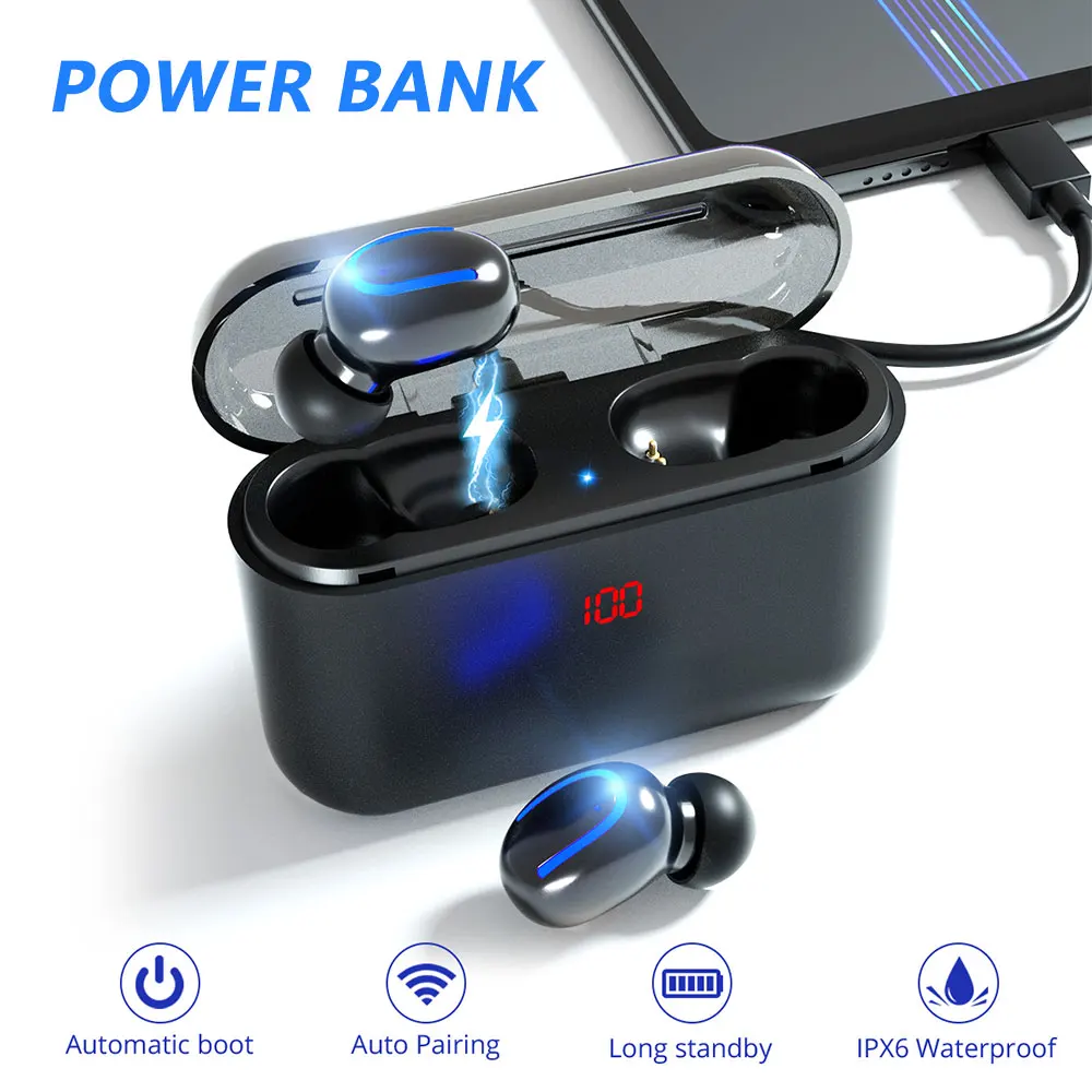 Беспроводные наушники вкладыши FONKEN TWS Bluetooth 5 0 гарнитура мини для телефона со