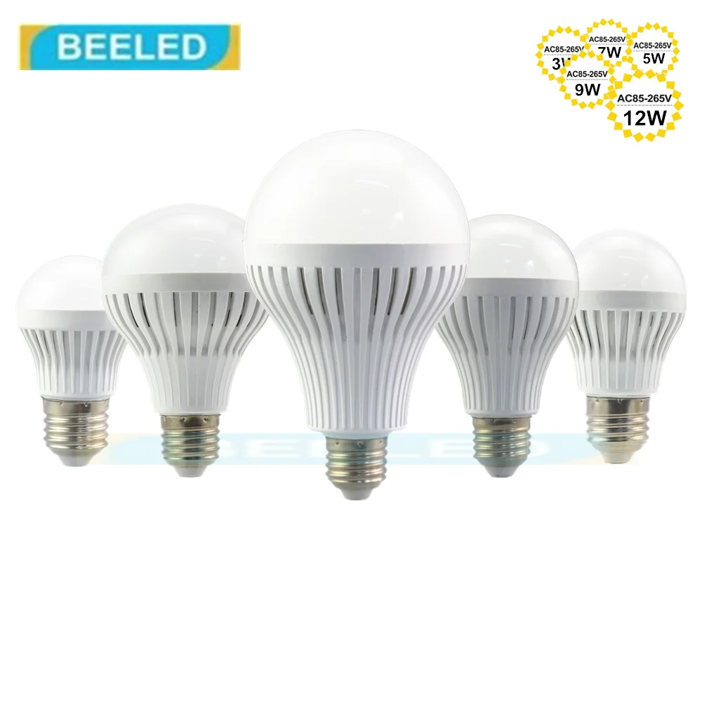 Светодиодная лампочка E27 220 В лампа 3 Вт 5 7 9 12 smd2835 энергосберегающий светодиодный