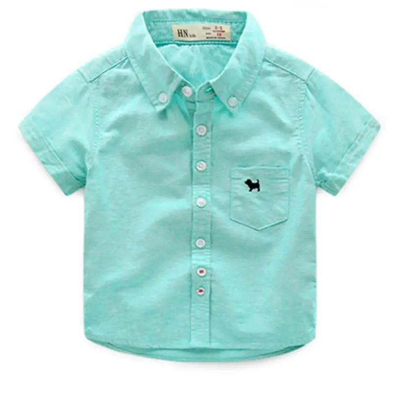 Детская одежда летом г., популярные хлопковые рубашки с короткими рукавами