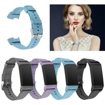 

Luxury Smartwatch Straps on for Fitbit Charge 3 Soft Nylon Sport Loop Wrist Band Weave Band Wrist Strap Woven Bracelet Straps