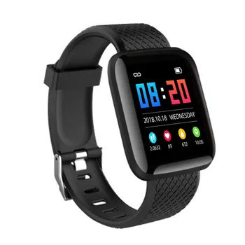 

116 PLUS Smart Bracelet Heart Rate Blood Pressure Watch Monitor Wristbands Outdoor Sports Fitness Band Waterproof Smart Watch