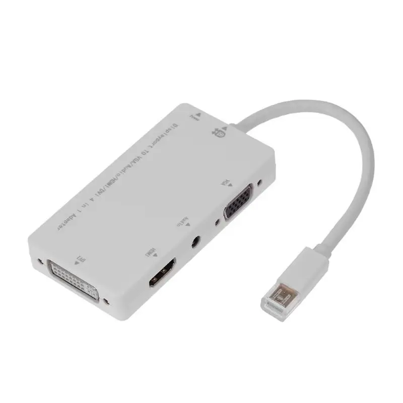 ALLOYSEED позолоченный мини DP 1080 P mini Displayport DP мужчин и HDMI DVI VGA Аудио Женский Кабель-адаптер для компьютера ТВ