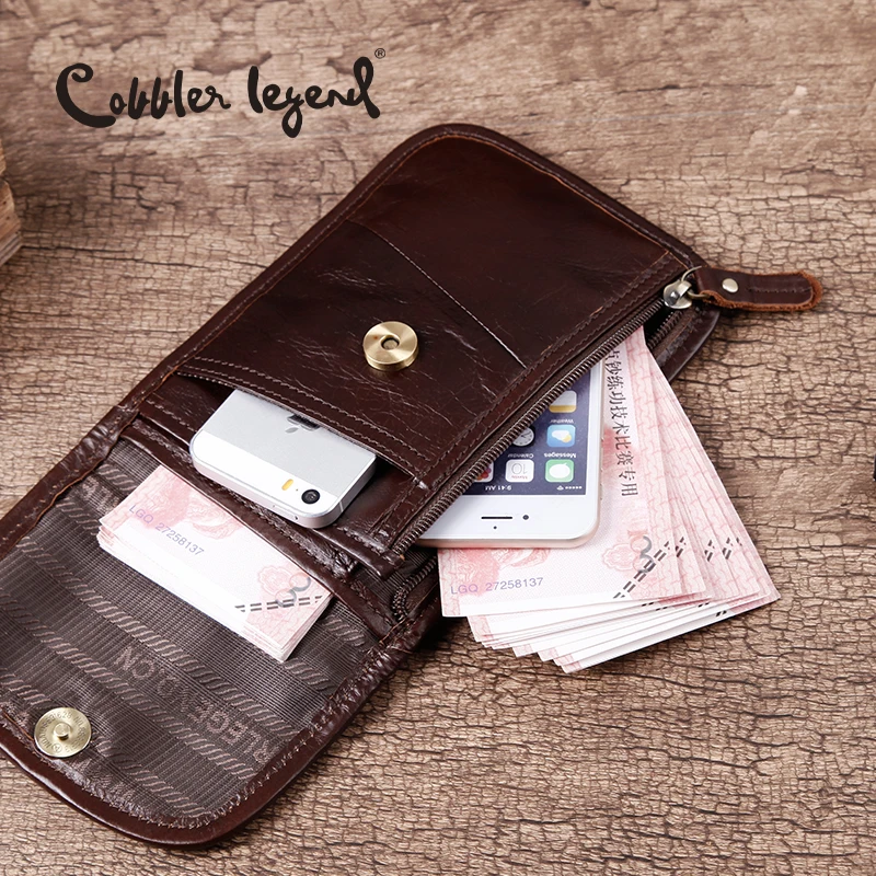 Cobbler Legend, новинка, Ретро стиль, Мужские поясные сумки для мобильного телефона, чехол для денег, для мужчин, для путешествий, поясная сумка