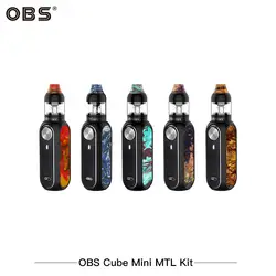 Новое поступление электронные сигареты OBSCube Mini Kit 1500 mah со встроенными батарейками 3 мл Ёмкость бака с N1 S1Mesh катушек испаритель