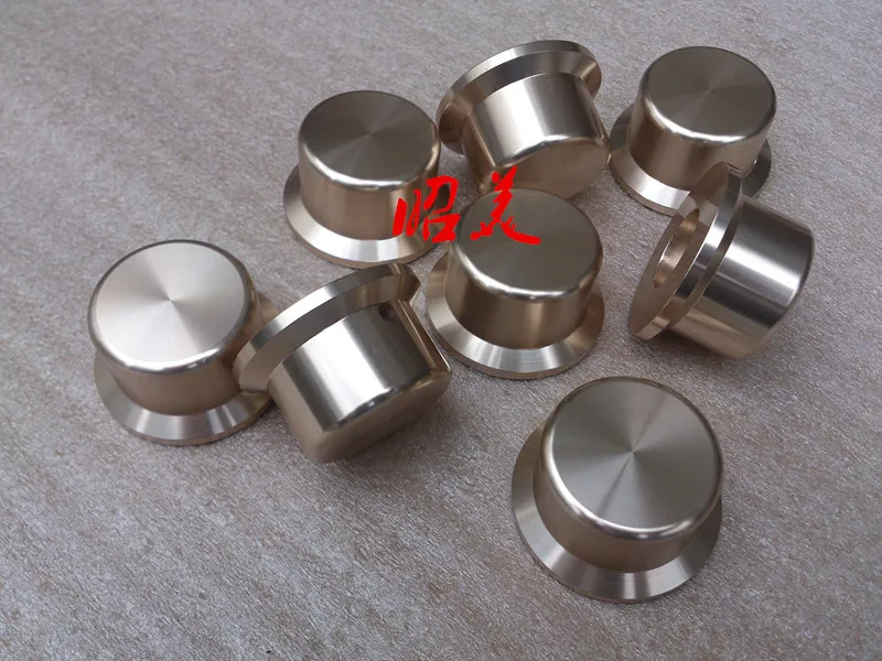 

silver / black / gold Diameter 44mm high 25mm Handle diameter 35mm All aluminum solid audio amplifier volume Potentiometer knob