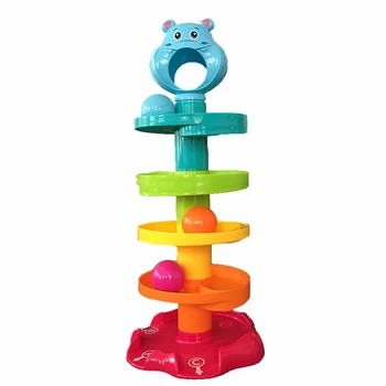 

Children's Puzzle Bear Rolling Ball Drop and Roll Swirling Tower Ramp for Baby Development Educational Toys for Baby Toys Gift