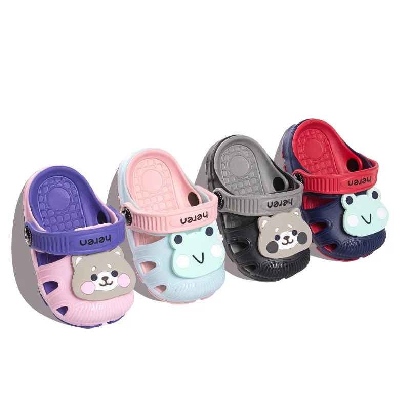 

2-4T Baby sandals kids EVA slippers children cave shoes Summer boys/girls cartoons anti-skid soft-soled sandals baby beach shoes