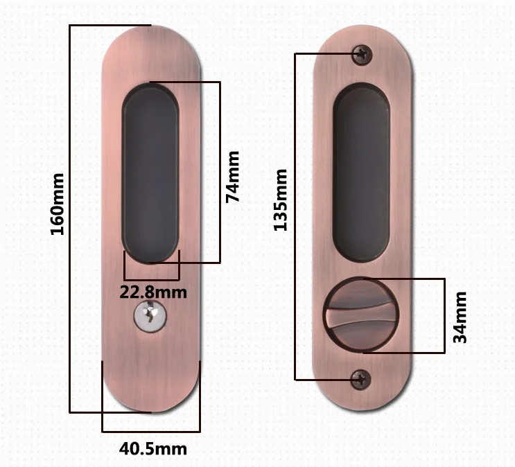 Round Sliding Pocket Door Lock Mortise Lock Set in Privacy Hook Bolt (Door Thick: 35-45mm) Hanging slide wooden door Round Sliding Pocket Door Lock Mortise Lock Set in Privacy Hook Bolt (Door Thick: 35-45mm) Hanging slide wooden door