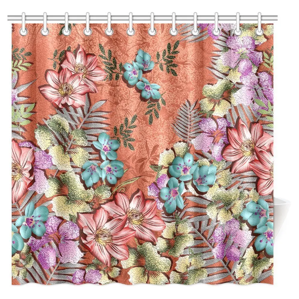 Aplysia Beautiful Colorful Flower Shower Curtain Floral Summertime