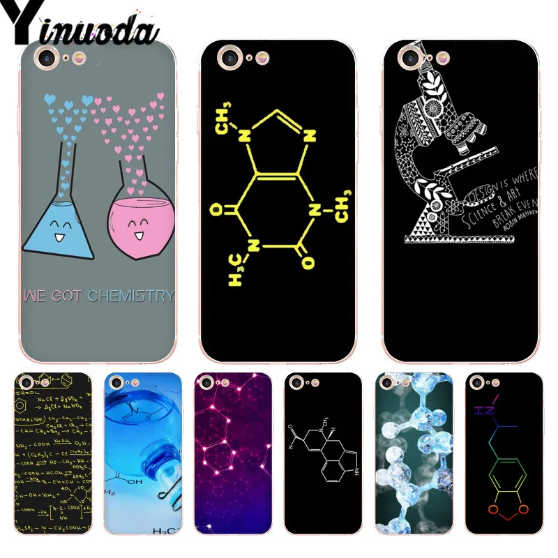 

Yinuoda For iphone 7 6 X Case Science chemistry Coque Shell Phone Case for iPhone 8 7 6 6S Plus X 5 5S SE XR XS XSMAX