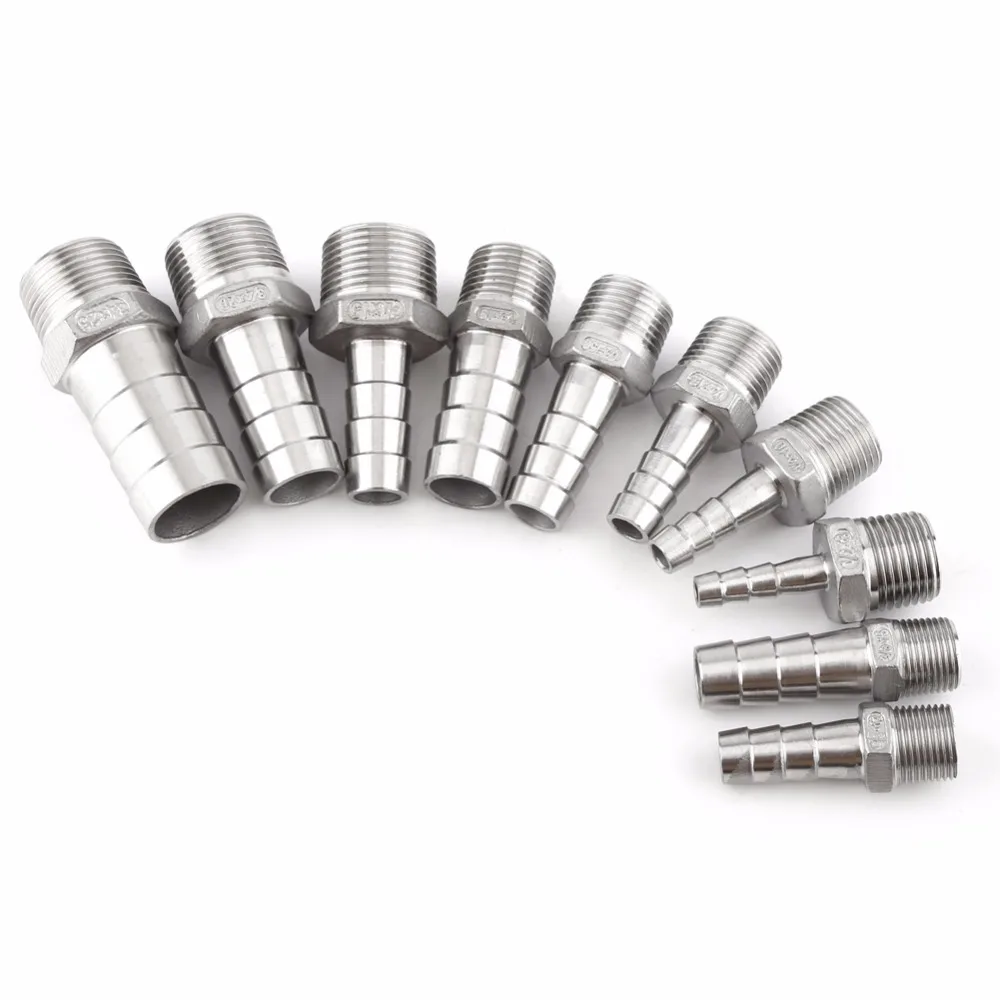 

Stainless Steel SS304 Male Thread Pipe Fitting Barb Hose Tail Connector