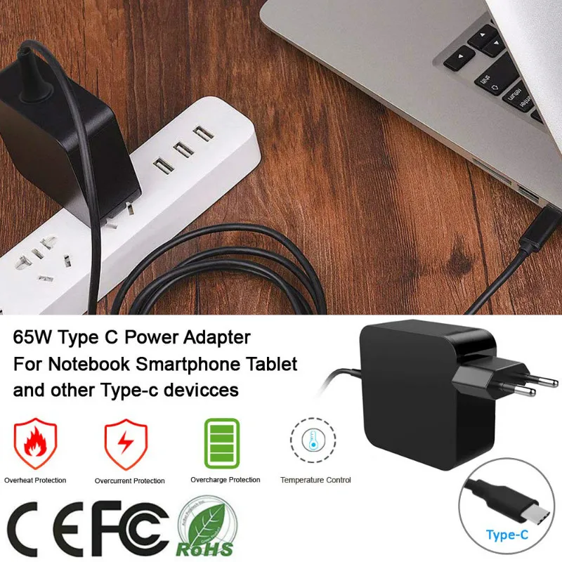 65W Type C зарядное устройство для Lenovo 100e 300e 500e Chromebook 2nd Gen MTK 81ER 81ES 81H0 81MA 81MB 81QB 81QC блок