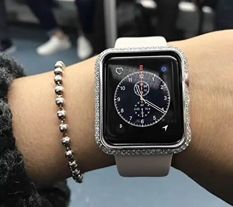 Роскошный корпус для Apple Watch Series 4 чехлы с кристаллами и бриллиантами чехол для Apple Watch Shell чехол для Apple Watch Series 1 2 3