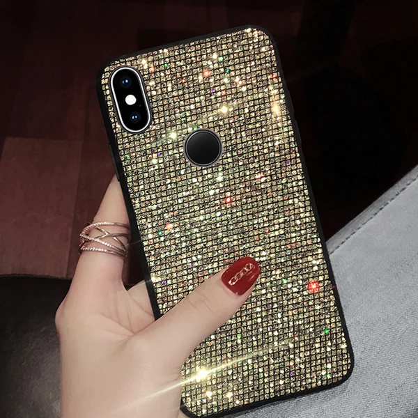 Luxury Glitter Phone Case For Xiaomi 9 8 SE lite Mi 5X 6X Bling Sequins Shiny Back Cover For Xiaomi Mi A1 A2 Mix 2S 3 Case Coque