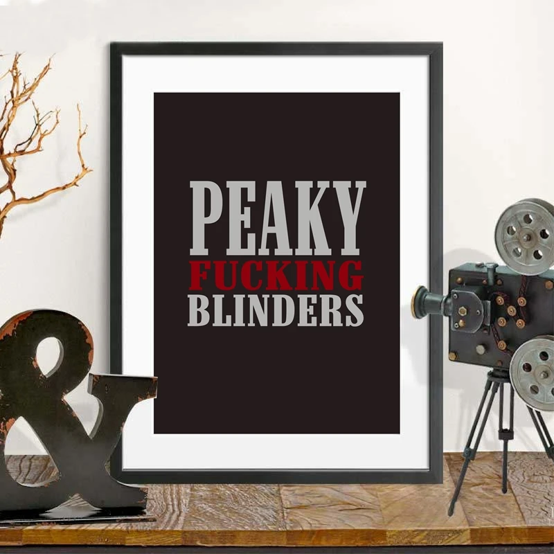 

British TV series Peaky Blinders Quote Posters And Prints Wall Art Canvas Painting Wall Pictures