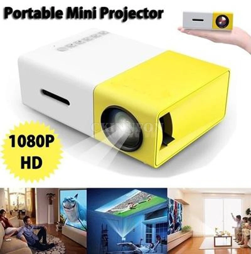 5 шт./лот ЖК светодиодный мини проектор домашний медиаплеер 1080P 400 600 люмен 320X240 HDMI /