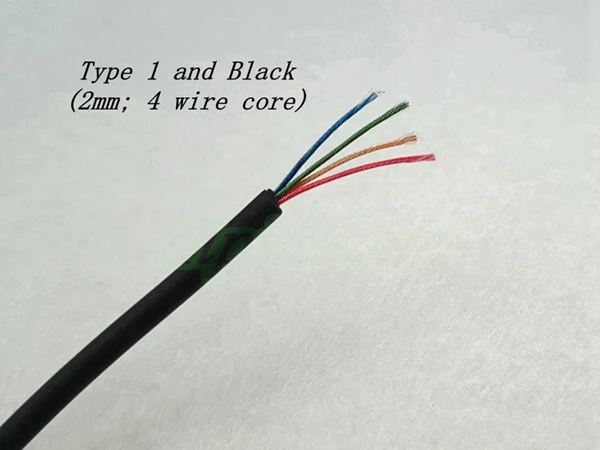Aipinchun 2 м/лот DIY аудио кабель для наушников Ремонт Замена наушников провод шнур черный/красный/фиолетовый - Цвет: Type 1 and Black