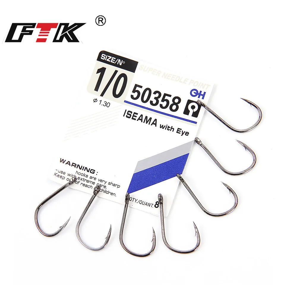 FTK High Carbon Steel Barbed Hooks ISEAMA Fishing Hook With Eye Carp Catfish Anzol Peche Japan Fishing Tackle owner 50358 FTK High Carbon Steel Barbed Hooks ISEAMA Fishing Hook With Eye Carp Catfish Anzol Peche Japan Fishing Tackle owner 50358