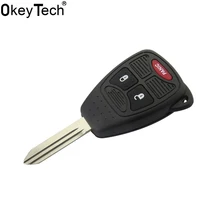 OkeyTech 2+1 3 Buttons Remote Key Fob Replacement Shell Case Cover For Chrysler Dodge Caliber For Jeep Patriot Pacifica Liberty