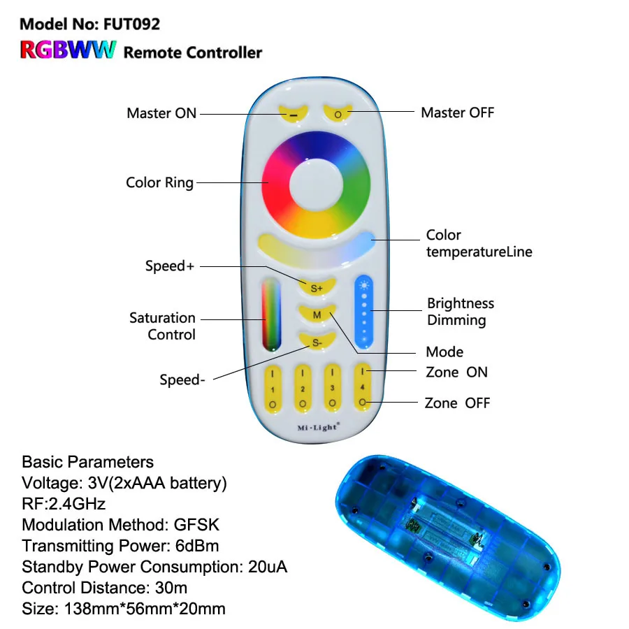 Milight 6 вт 12 вт светодиодный светильник-панель с регулируемой яркостью RGB CCT AC85-265V круглый встраиваемый светодиодный светильник для помещений, спальни, кухни