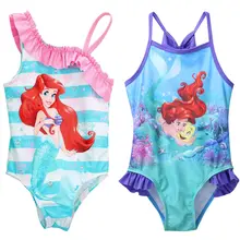 Цельный купальный костюм русалки для маленьких девочек; купальный костюм для маленьких девочек; купальник на бретельках; бикини; купальный костюм; одежда для плавания