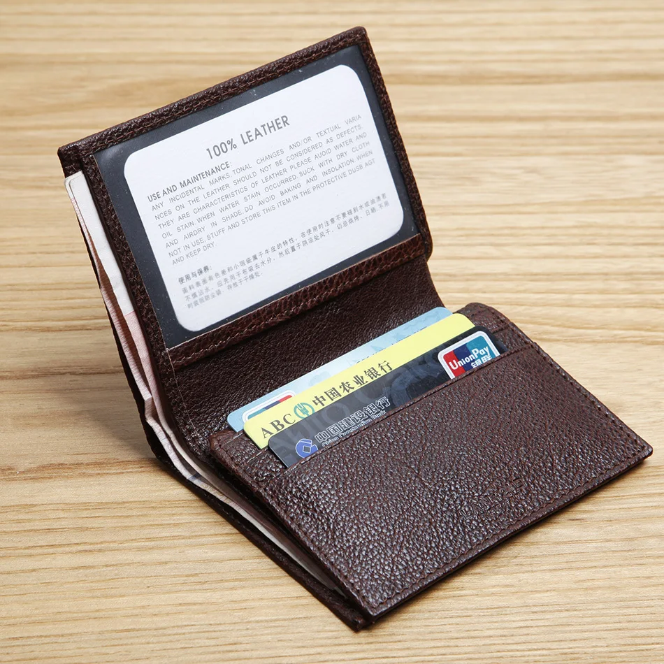 

LANSPACE genuine leather men wallets fashion cow leather wallet men