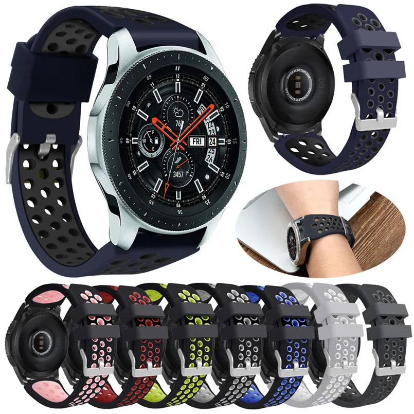 

22mm Width Soft Silicone Watch Band Wrist Straps Bracelet Watchband Replacement For Samsung Galaxy Watch 46mm 30OT31