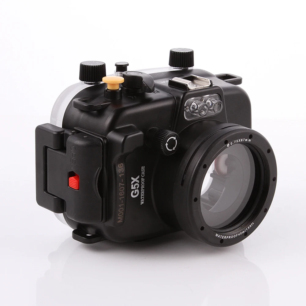 

40m 130ft Waterproof Diving Housing Case For Canon PowerShot G5X Camera