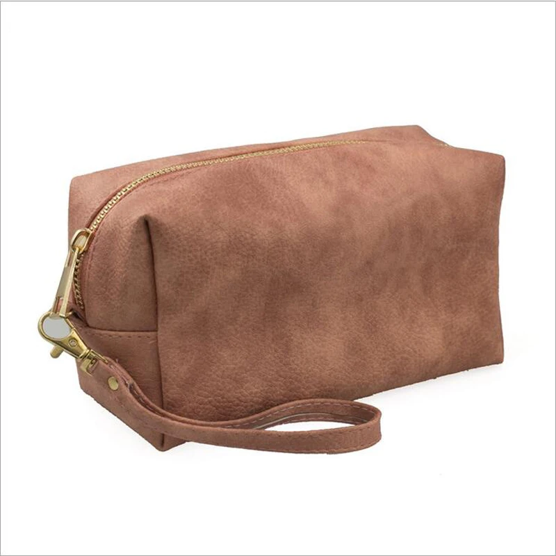 

Imitation Cowhide Makeup Bag Square Storage PU Leather Portable Travel Cosmetic Holder Female Organizer Make Up Necessarie Case