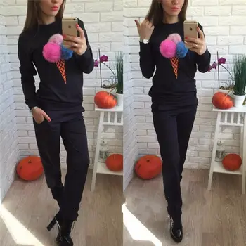 

Ice cream cute kawaii Suit Set 2019 Women Tracksuit Two-piece Sport Style Outfit Jogging Sweatshirt Fitness Lounge Sportwear