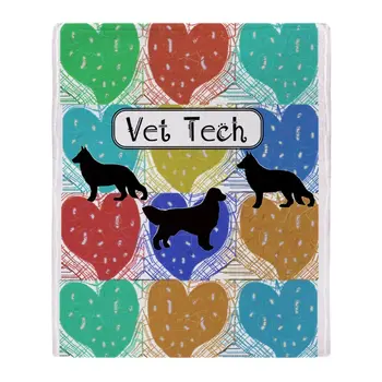 

Vet Tech 2 Hearts.PNG Soft Fleece Throw Blanket, 50"x60" Stadium Blanket Sofa Bed Throw Blanket Kid Adult Warm Blanket