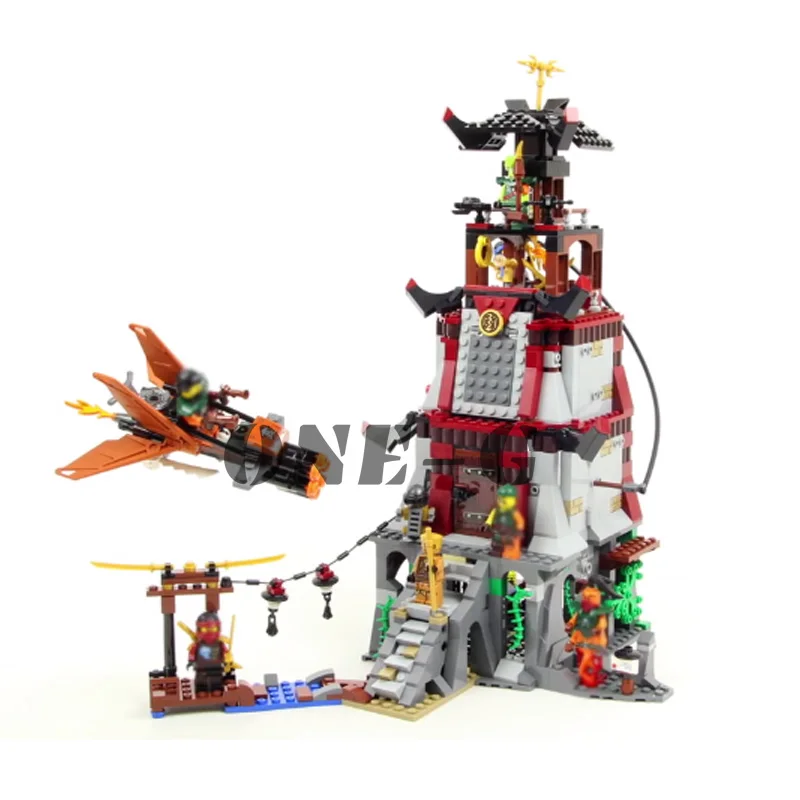 Совместимые legoinglys ninjago 70594 строительные блоки 06037 850 шт кирпичи Маяк осада фигурки