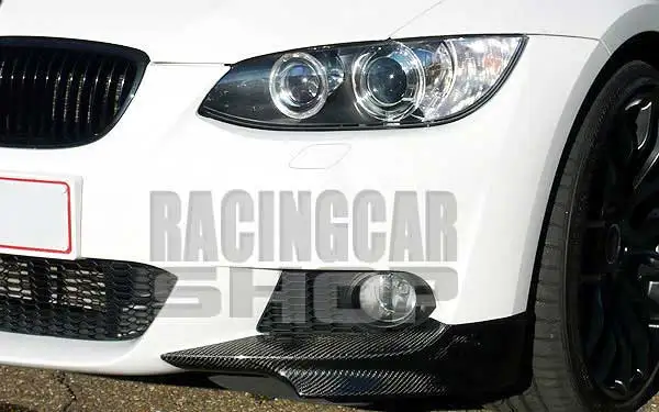 REAL CARBON FIBER FRONT LIP SPOILER SPLITTER1PAIR for BMW 3-SERIES E92 E93 M TECH Msport front  bumper 2006-2009