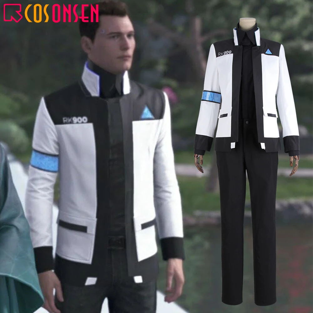 Game Detroit Human Connor RK800 Agent Suit KARA Cosplay Costume Code AX400 Agent Outfit
