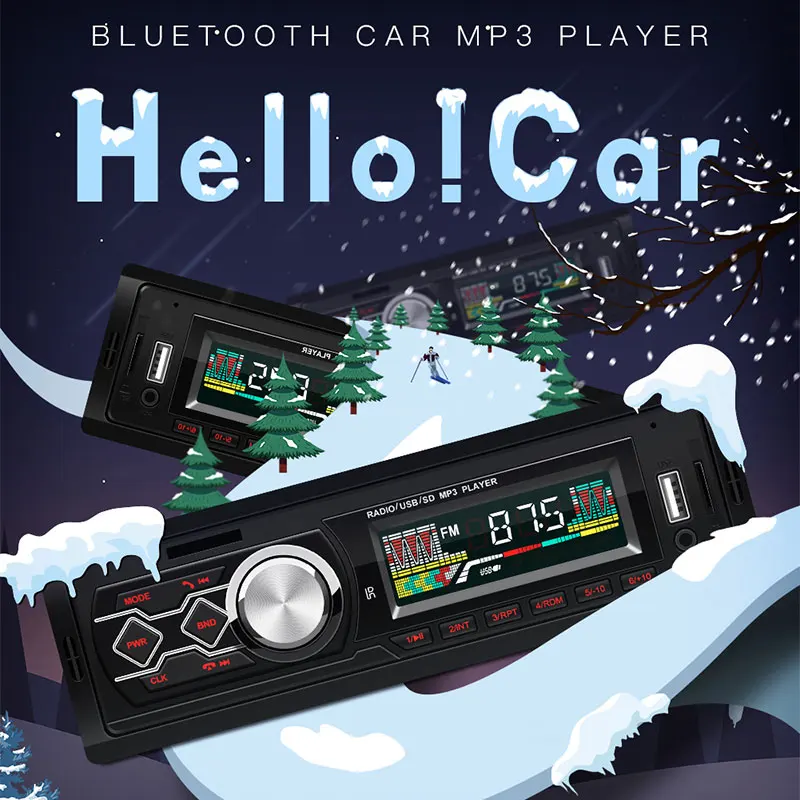 Автомобильный MP3-радио дисплей времени премиум-плеер Универсальный Fm