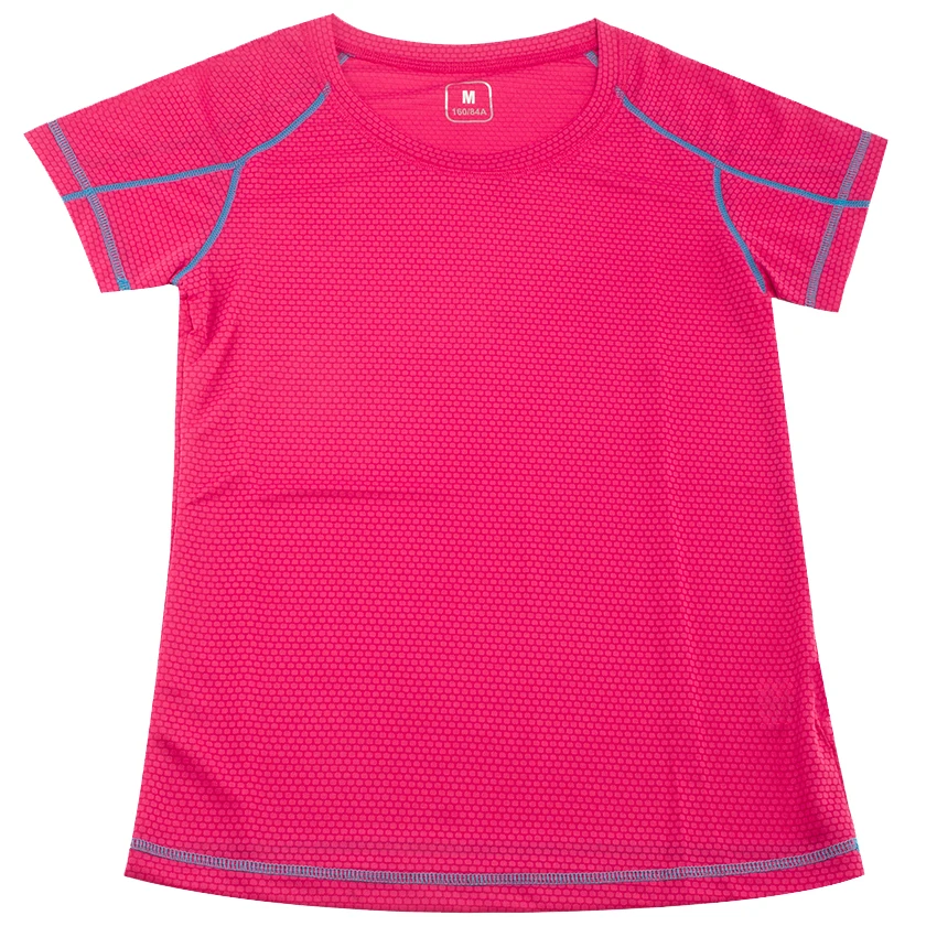 LELINTA, Женская быстросохнущая спортивная рубашка для йоги, с коротким рукавом, дышащая, для упражнений, йоги, топы, футболки для спортзала, бега, фитнеса, спортивная одежда - Цвет: watermelon red