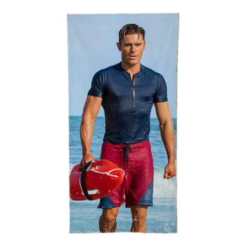 

Hot Sexy Zac Efron Beach Towel for Bathroom Towels Microfiber Lightweight Zac Efron Sports Gym Towel Gifts Custom 35X75 70X140cm