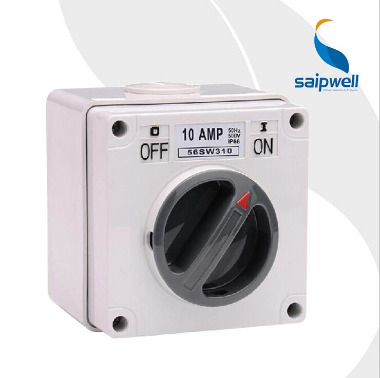 

Saipwell IP66 Waterproof Switch Rotary Switch Waterproof and Dustproof Switch (SP-56SW310)