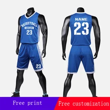 Летние мужские ретро баскетбольные тренировочные костюмы для мужчин, для взрослых, командная форма, для колледжа, соревнований, тренировочный костюм, майка с принтом «сделай сам»