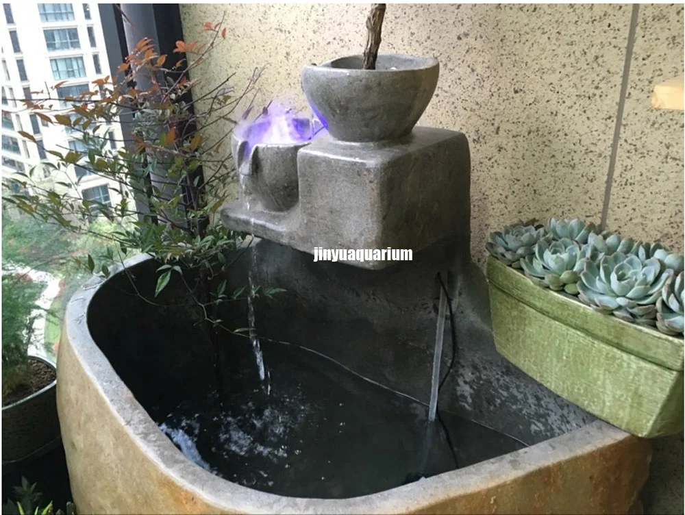Тумана амфибия Виварий пейзаж LED бордовый вод Fish Tank водных декларации Мини Nano|mini