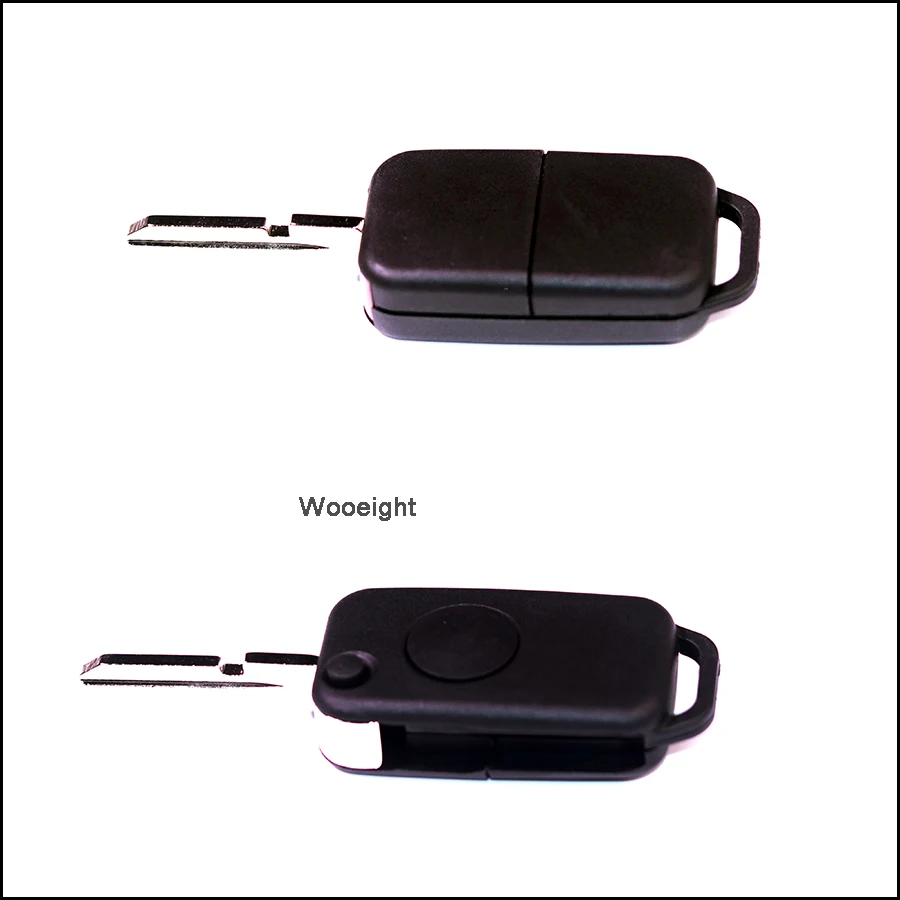 Wooeight New Replacement 1 Button Remote Flip Black Key Shell Case With Blade Fit For Mercedes Benz W168 W124 W202 (8)