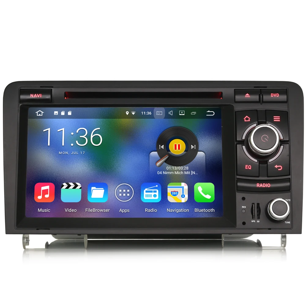 Android 7.1 Stereo DVD GPS Head Unit 3G DAB+ DTV IN Bluetooth Car CD