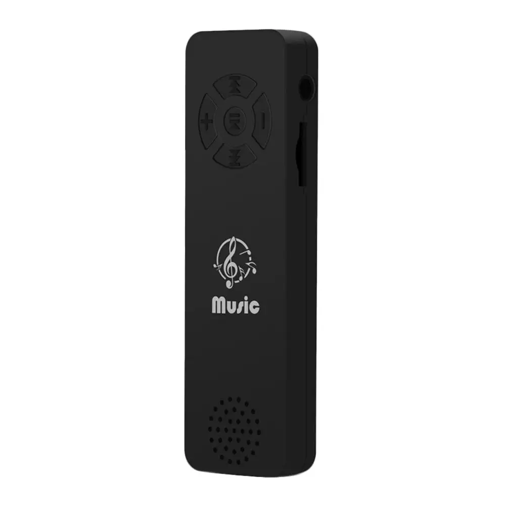 Running Music Walkman ультра тонкий модный громкоговоритель MP3 плеер Поддержка максимум 16G TF карта - Цвет: Черный